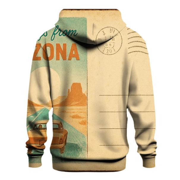 Sepia Air Mail Postcard From The Desert Highway hoodies fashion