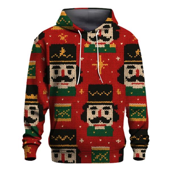 Nutcracker Toy Tower Grid Design zip-up hoodies