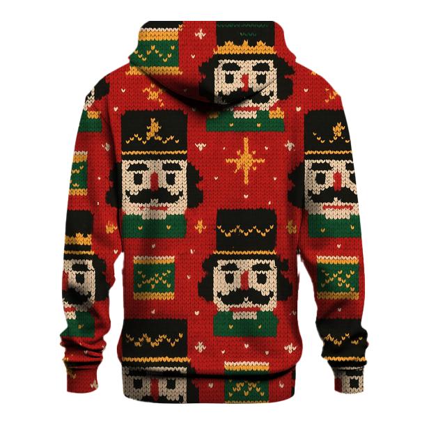 Nutcracker Toy Tower Grid Design zip-up hoodies