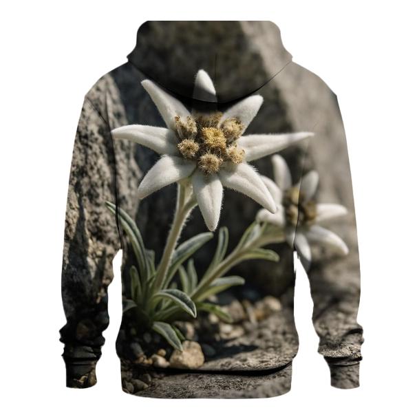 Alpine Edelweiss In Wind Sheltered Crevice zip-up hoodies