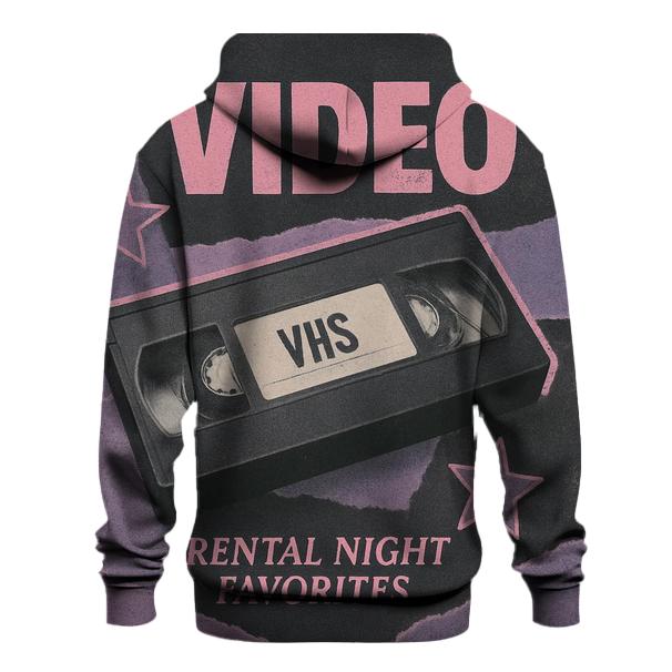 Classic 1990s VHS Rental Night Collage designer hoodies