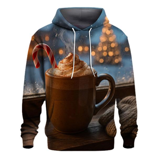 Hot Cocoa By The Village Window heavyweight hoodies