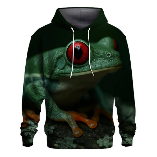 Lichen Bark Stillness Red Eyed Tree Frog premium hoodies