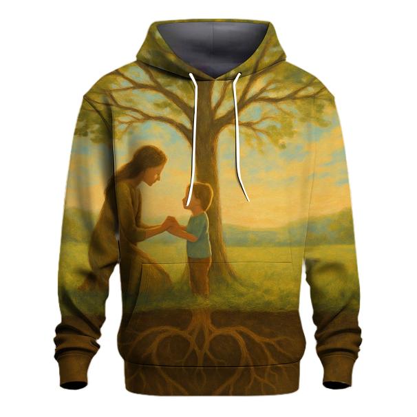 Roots And Wings Her Love That Grounds And Releases embroidered hoodies