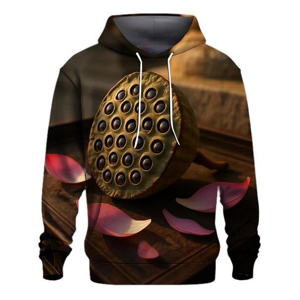 Lotus Seed Pod On Carved Temple Tray hoodies fashion