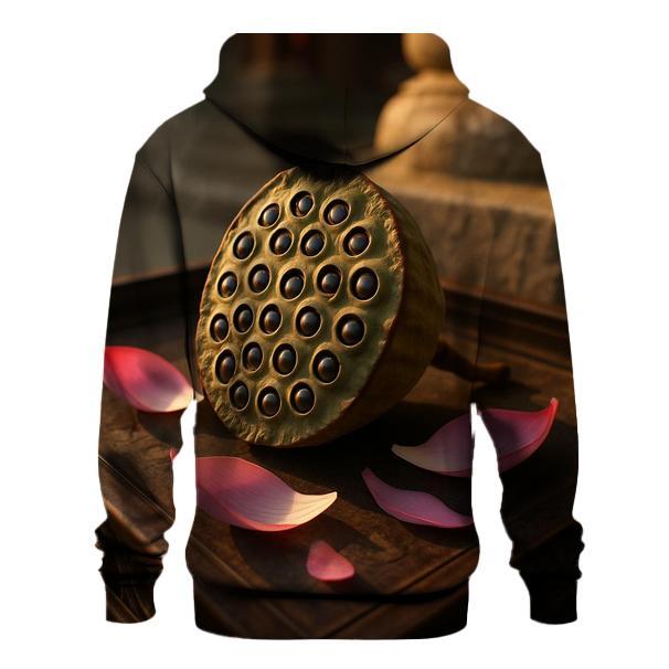 Lotus Seed Pod On Carved Temple Tray hoodies fashion