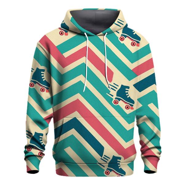 Funky Roller Rink Chevron Lanes hoodie designs