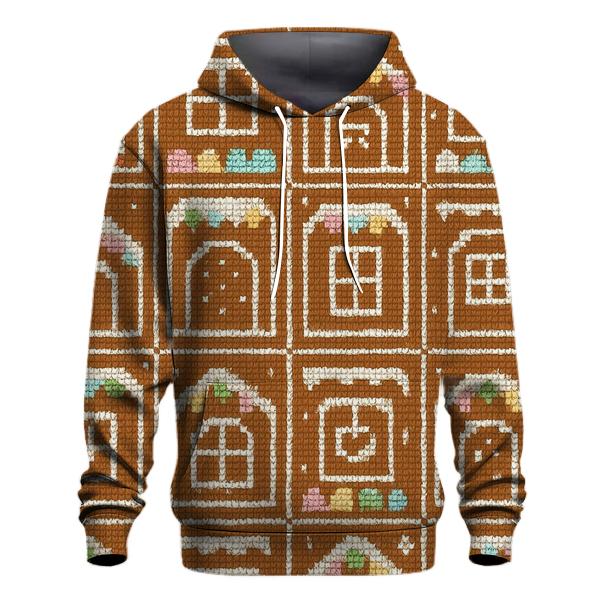 Gingerbread House Window Quilt Design hoodie designs