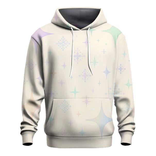 Pastel Holographic Star Garden designer hoodies