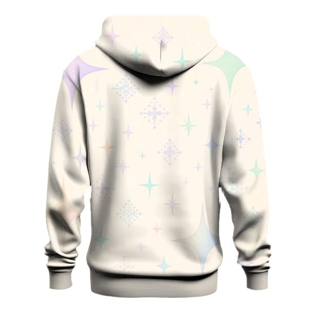 Pastel Holographic Star Garden designer hoodies