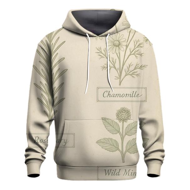 Vintage Botanical Herbarium Label Sheet hoodie designs