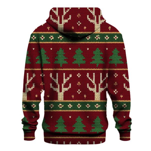Reindeer Antler Fair Isle Ladder Design zip-up hoodies