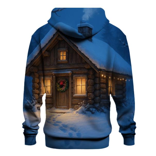 Wreath Adorned Cabin Path At Dusk hoodie trends