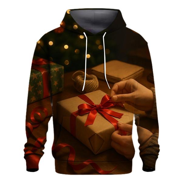 Gift Wrap Table With Ribbon Curl Magic embroidered hoodies
