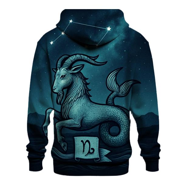 Capricorn Sea Goat Mountain Nebula Crest zip-up hoodies