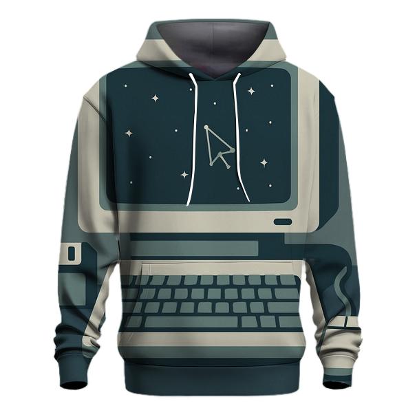 Retro Computer Starfield Desktop premium hoodies