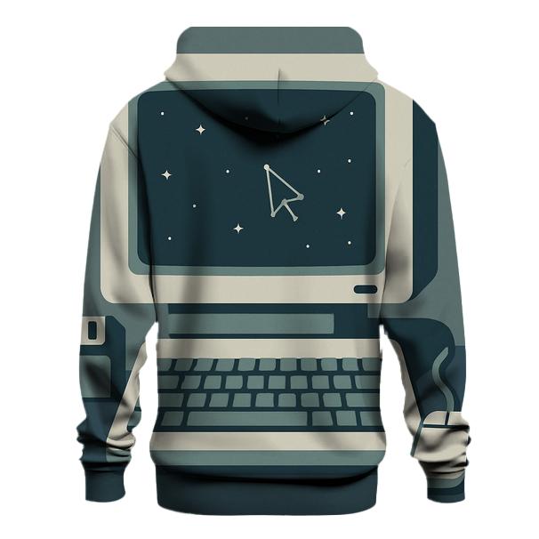 Retro Computer Starfield Desktop premium hoodies