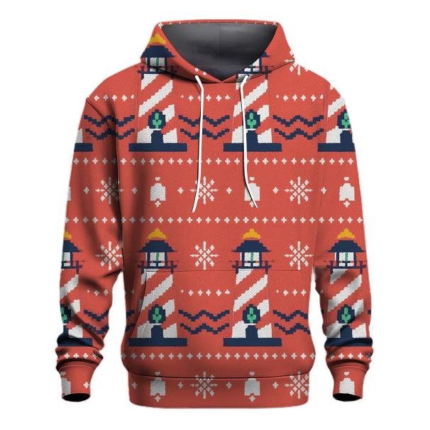 Candy Cane Lighthouse Stripe Design hoodie trends