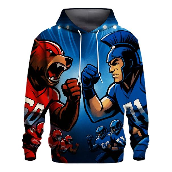Mascot Armor Showdown On Gridiron Stage hoodie styles