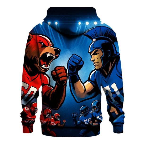 Mascot Armor Showdown On Gridiron Stage hoodie styles