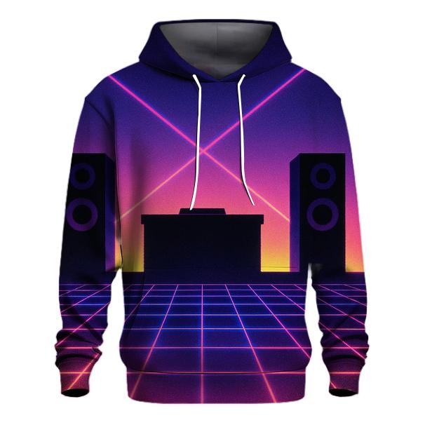 Neon Stage Silhouette Grid hoodie styles