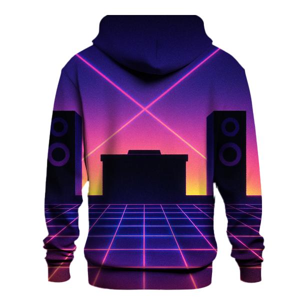Neon Stage Silhouette Grid hoodie styles