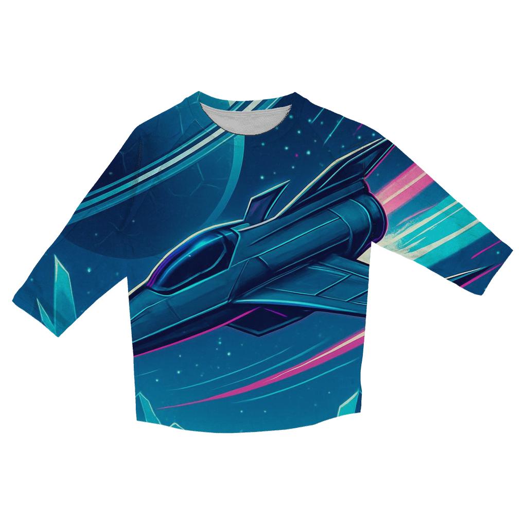 Aurora Engine Over The Ice Moon custom 3/4 sleeve shirts