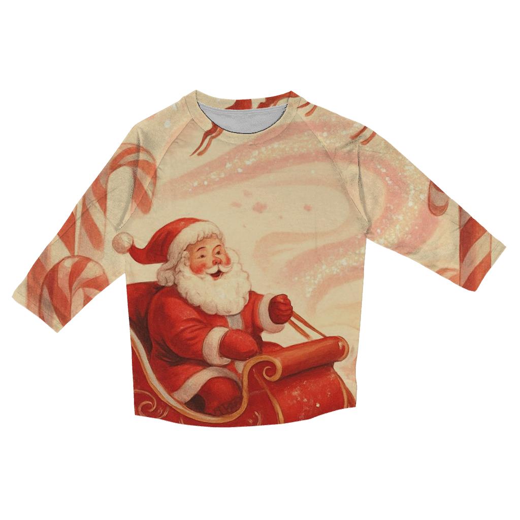 Storybook Sleigh Over Candy Cane Canyons designer 3/4 sleeve blouses