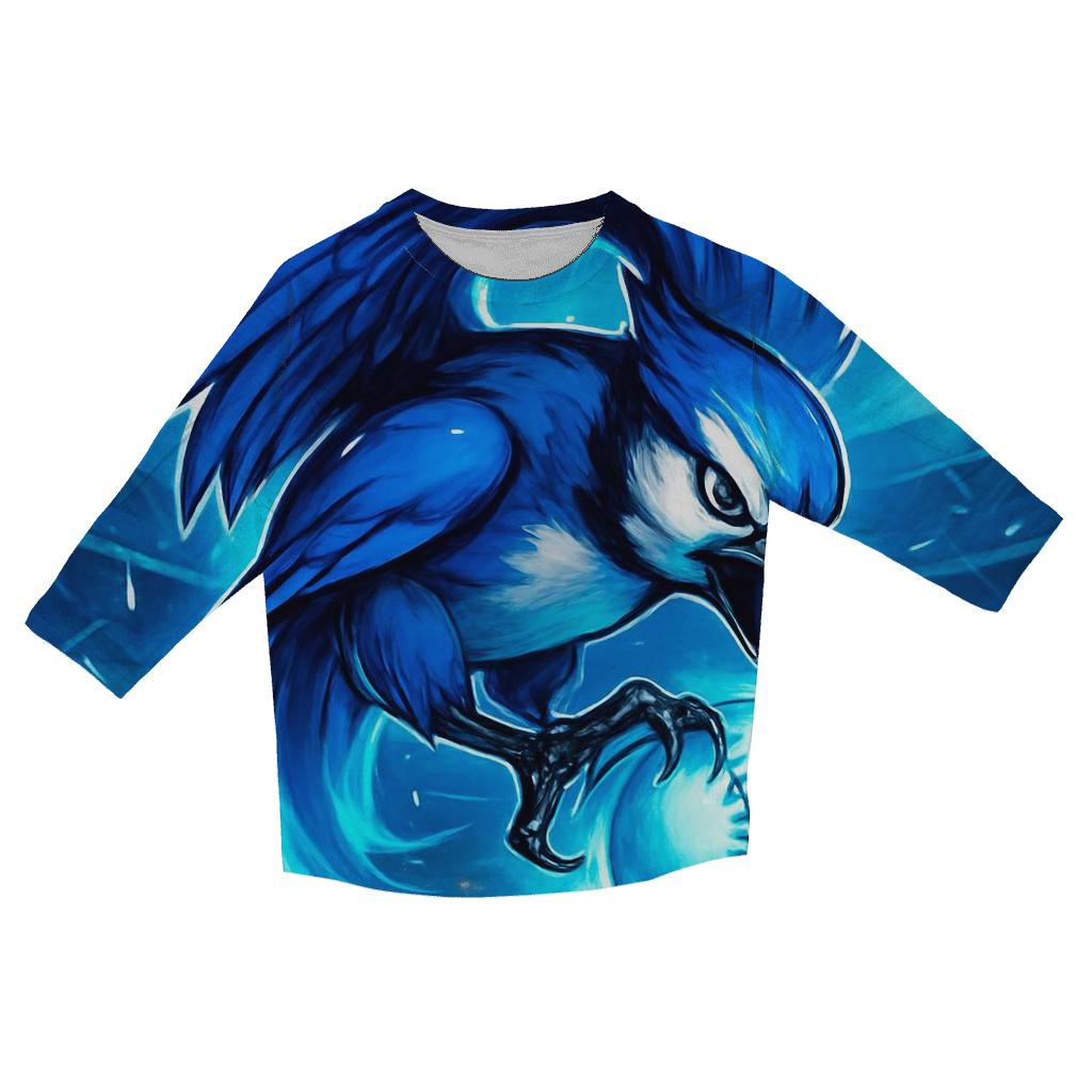 Blue Jays Aurora Fastball Burst designer 3/4 sleeve blouses