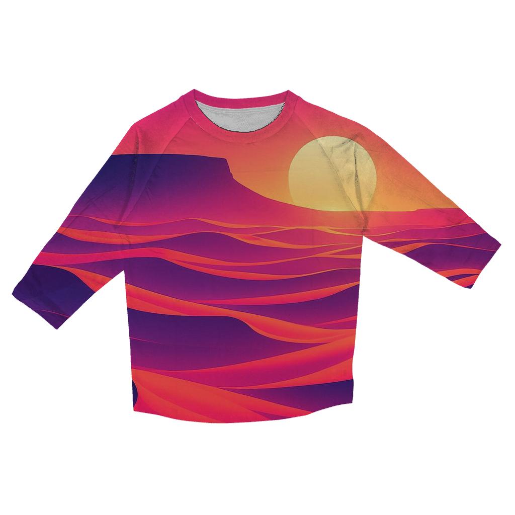 Neon Dune Sundown personalized 3/4 sleeve tees