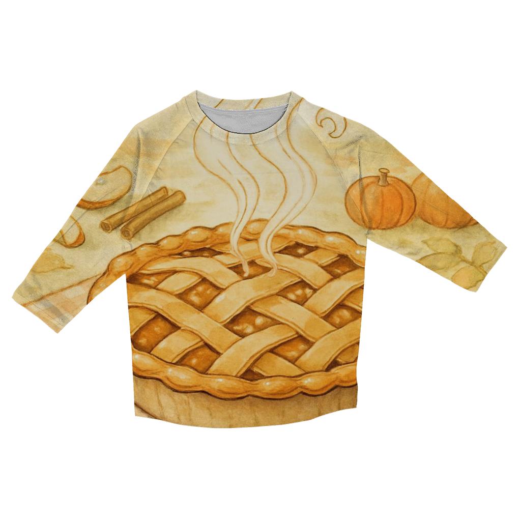 Autumn Orchard Pie Steam Spiral custom 3/4 sleeve shirts