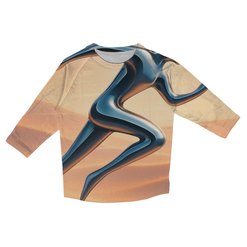Chrome Mirage Dune Runner printed three quarter sleeve shirts