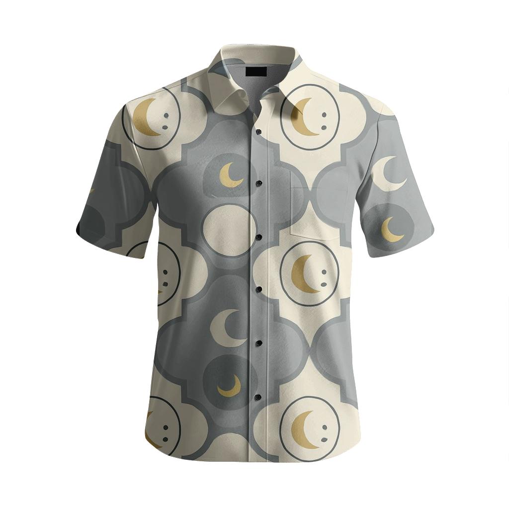 Lunar Quatrefoil Cartouche Grid custom embroidered shirts