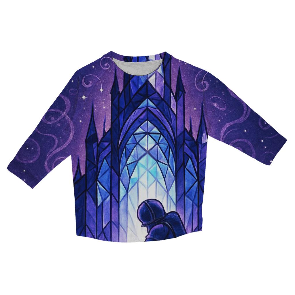 Cathedral Of The Crystal Nebula casual three quarter sleeve shirts