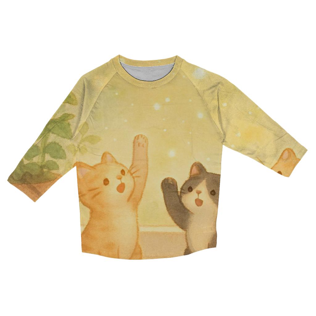 Sunbeam Window Herb Cats designer 3/4 sleeve blouses