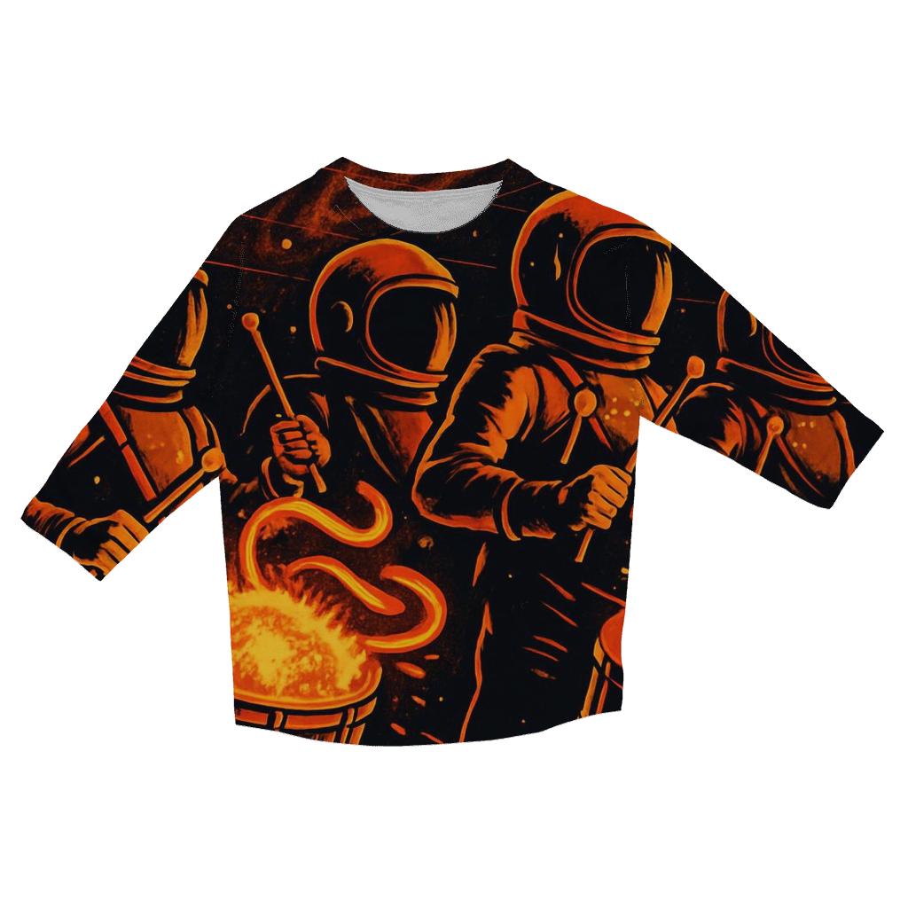 Solar Flare Drumline casual three quarter sleeve shirts