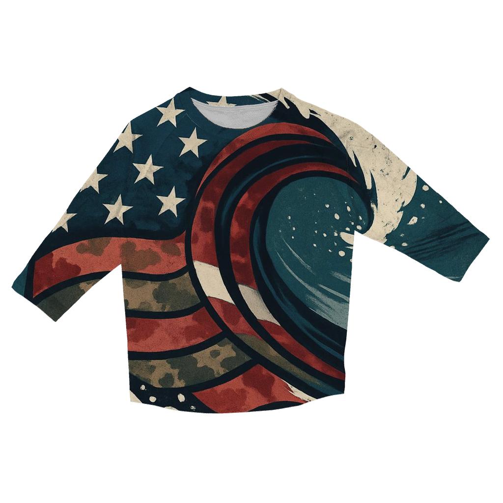Camouflage Coast Guard Surge casual three quarter sleeve shirts