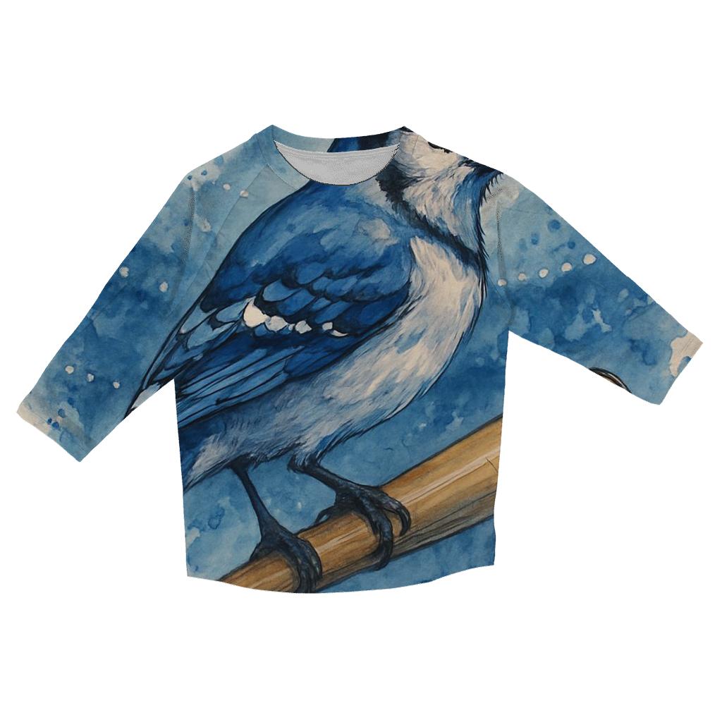 Blue Jays Moonlit Bat Perch printed three quarter sleeve shirts