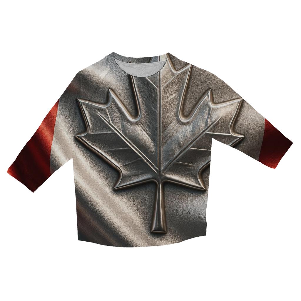 Canada Northern Metallic Emblem Flow custom 3/4 sleeve shirts