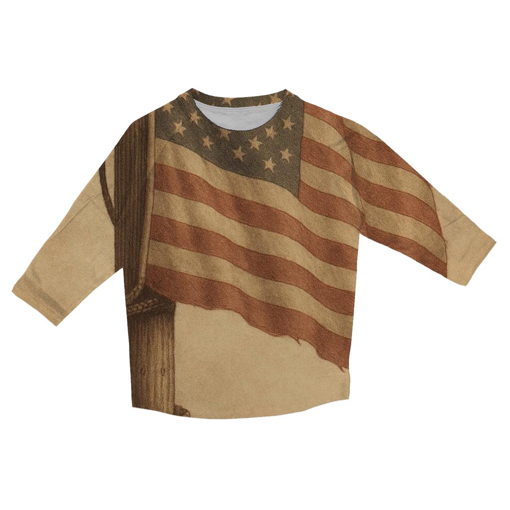 Vintage Harbor Signal Cloth trendy 3/4 sleeve tops