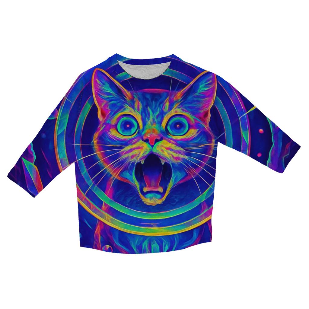 Crystal Cave Echo Cat cotton quarter sleeve shirts