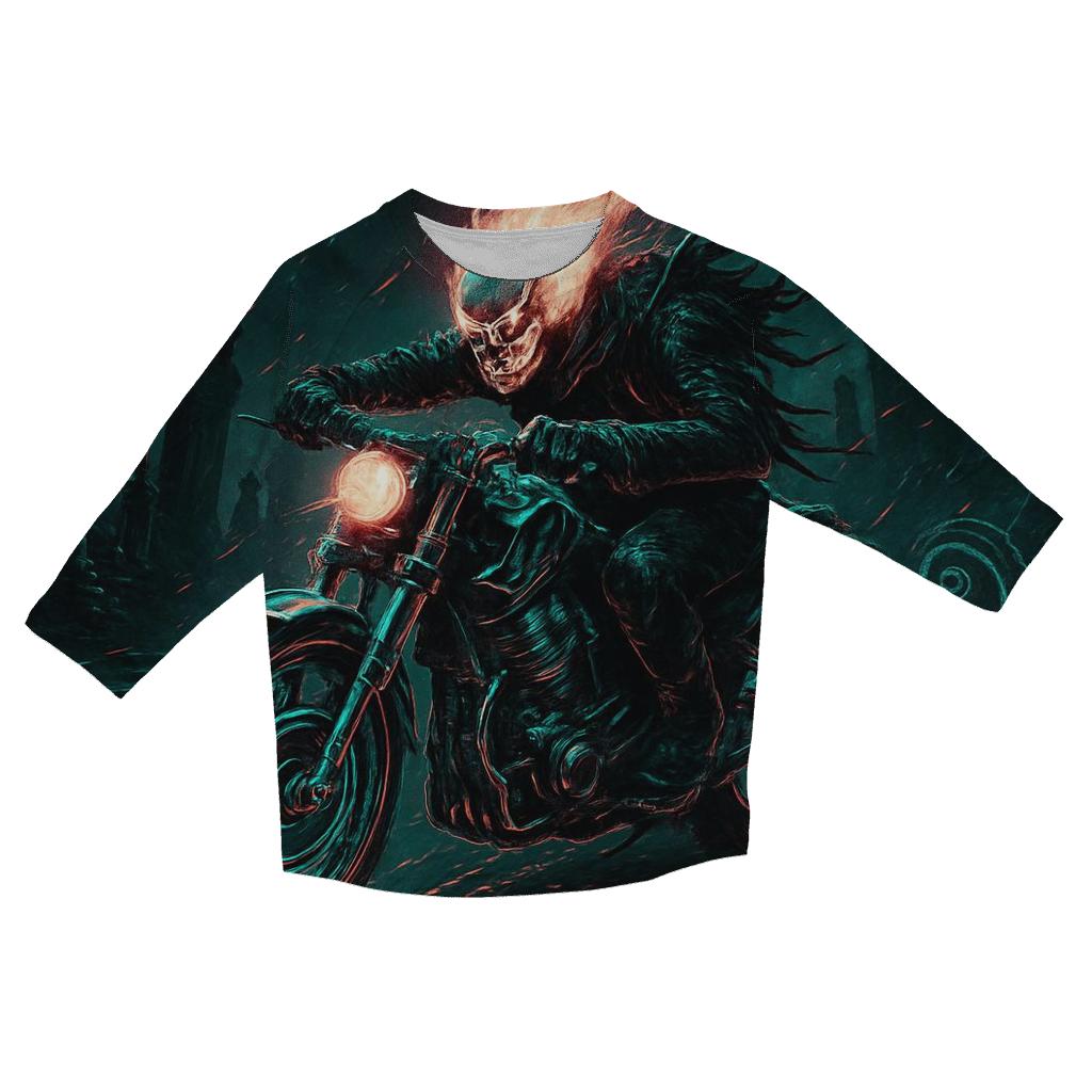 Specter Rider On The Ash Highway casual three quarter sleeve shirts