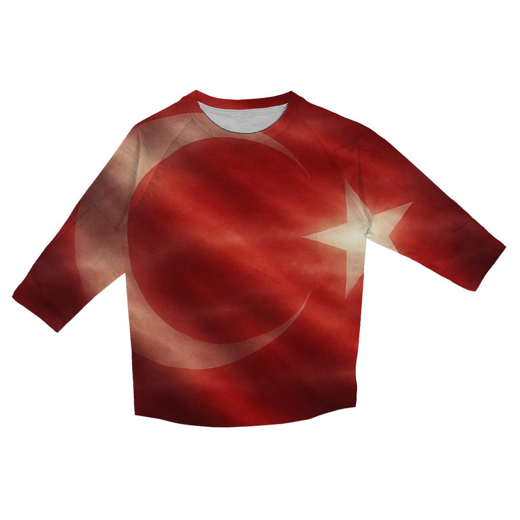 Turkey Sky Mirror Crescent Drift stylish quarter sleeve tops