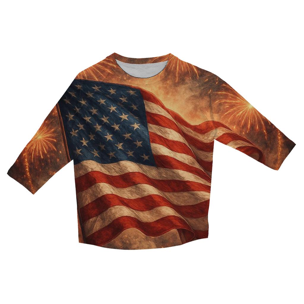 Firework Halo Standard casual three quarter sleeve shirts
