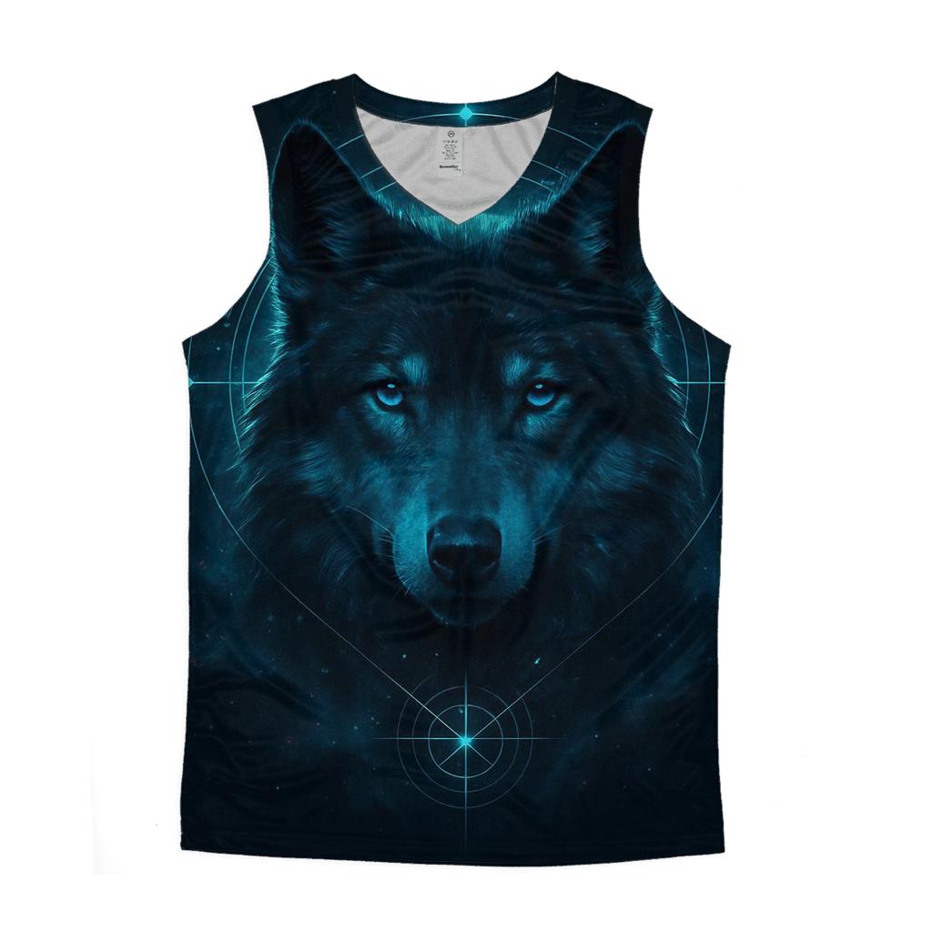 Astral Compass Wolf casual summer tank tops