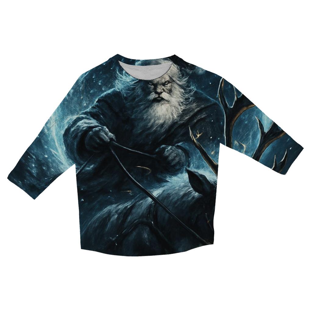 Epic Santa And Reindeer Through A Blizzard Portal personalized 3/4 sleeve tees
