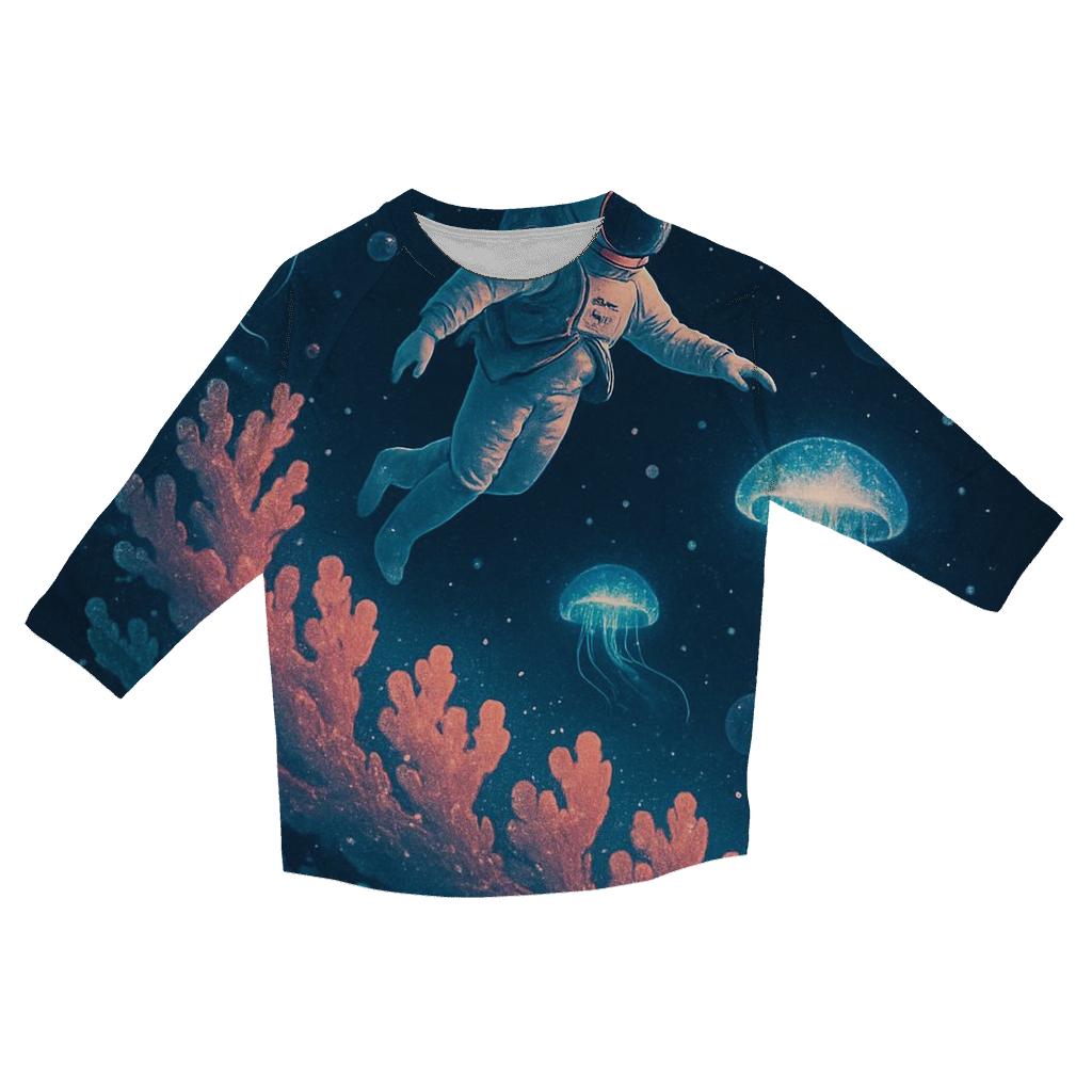 The Coral Reef Of Space trendy 3/4 sleeve tops