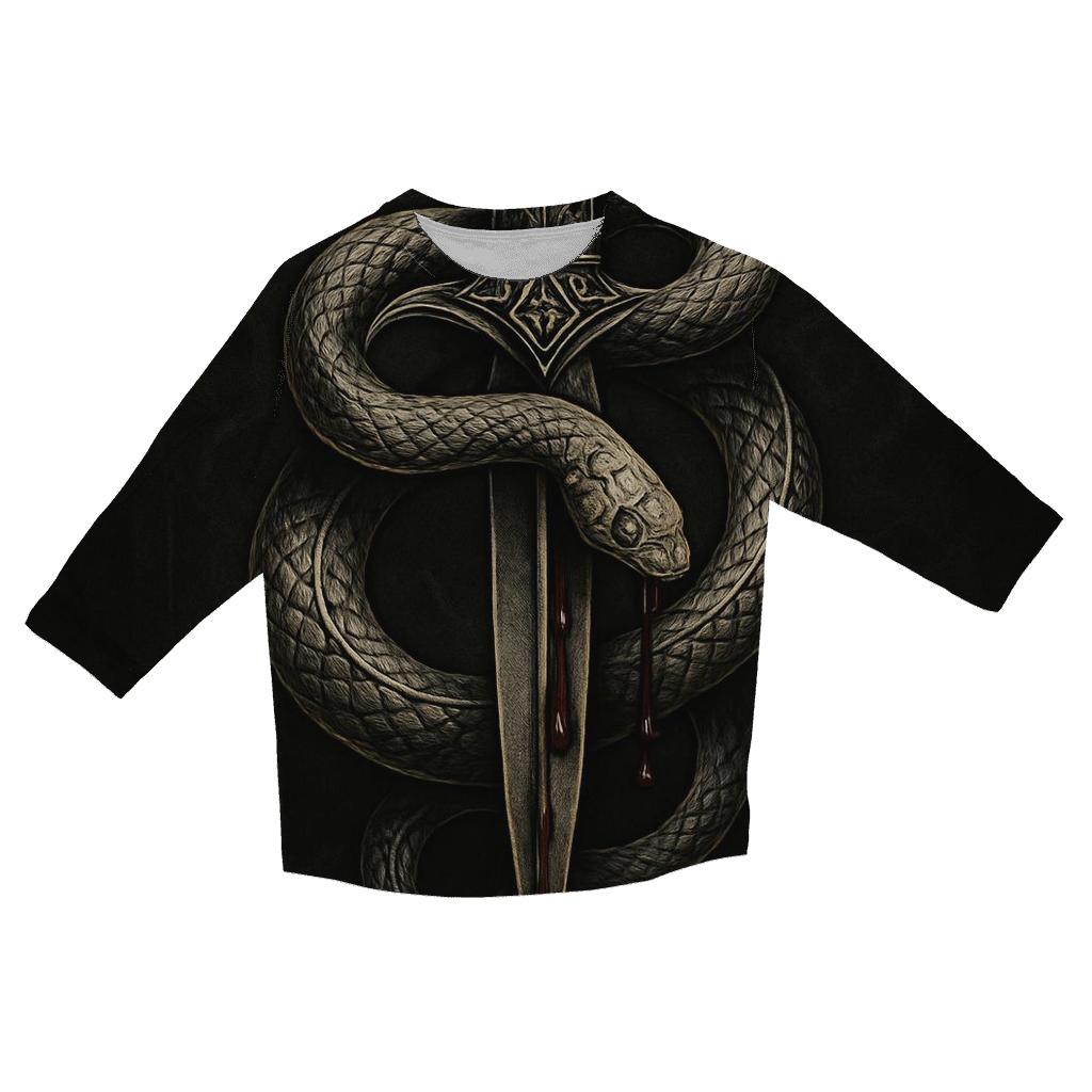 Dagger And Serpent Of The Night Oath custom 3/4 sleeve shirts