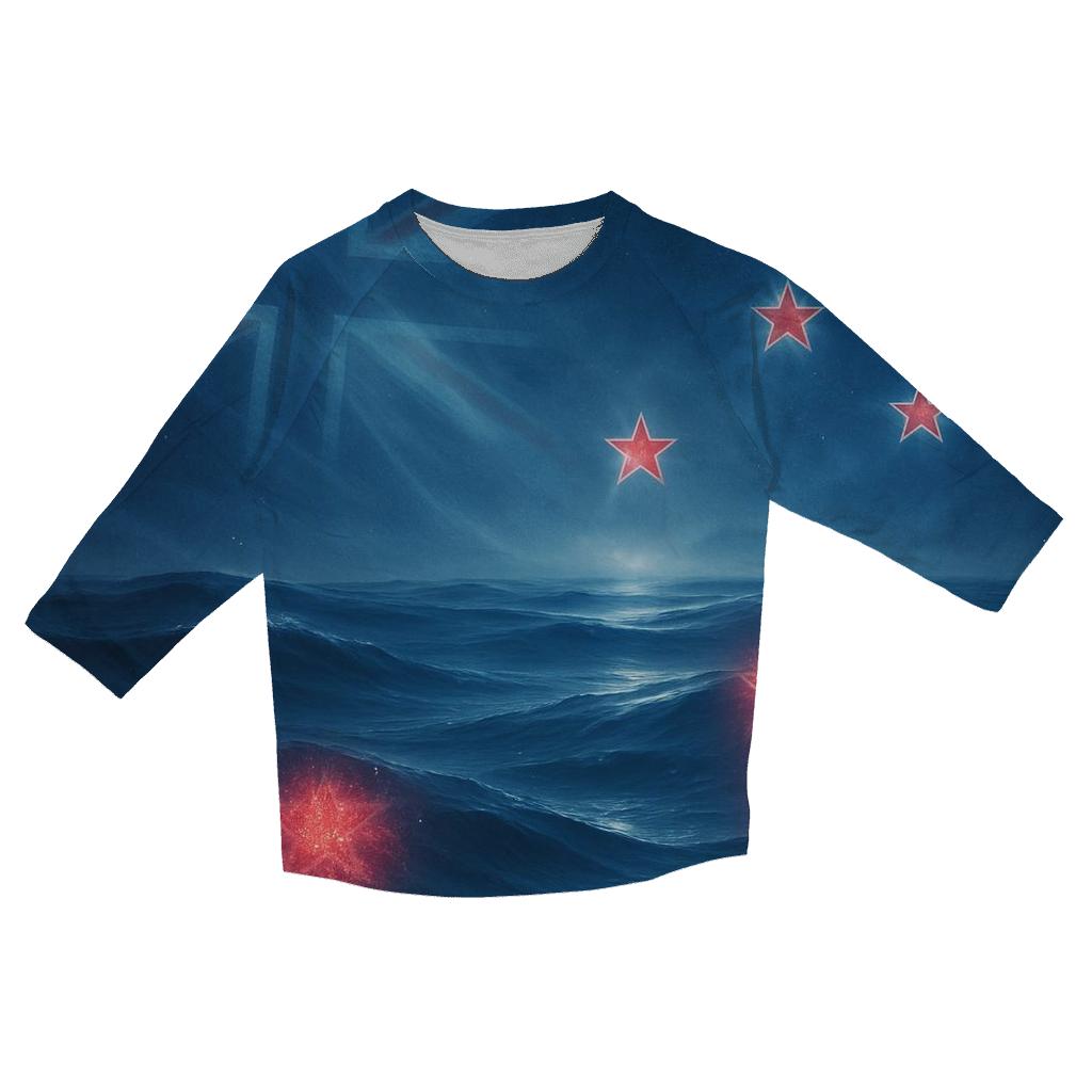 New Zealand Night Ocean Constellation Flag cotton quarter sleeve shirts