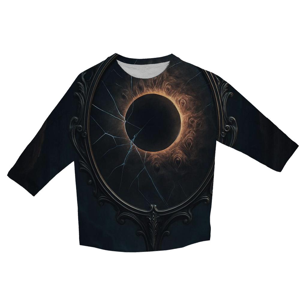 Mirror Of The Wailing Eclipse printed three quarter sleeve shirts